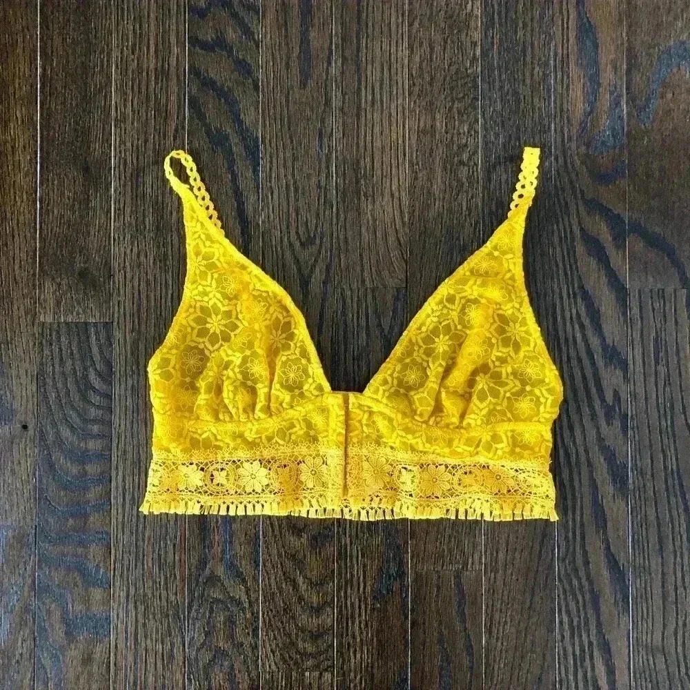 Free People Intimately Women’s XS Ella Soft Lace Bra/Bralette Sardenia Sunset - Picture 4 of 13